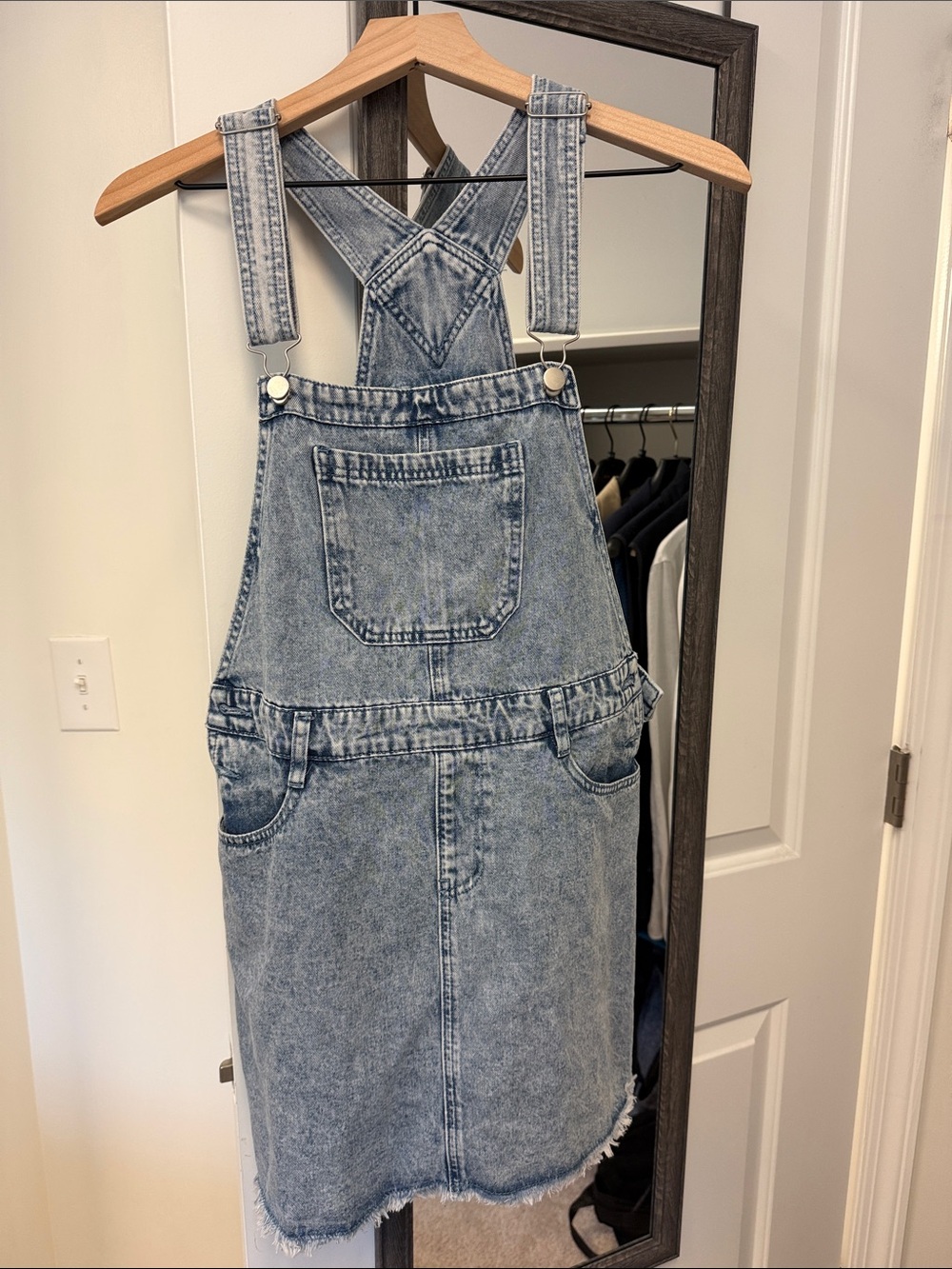Denim Overall Skirt Size M